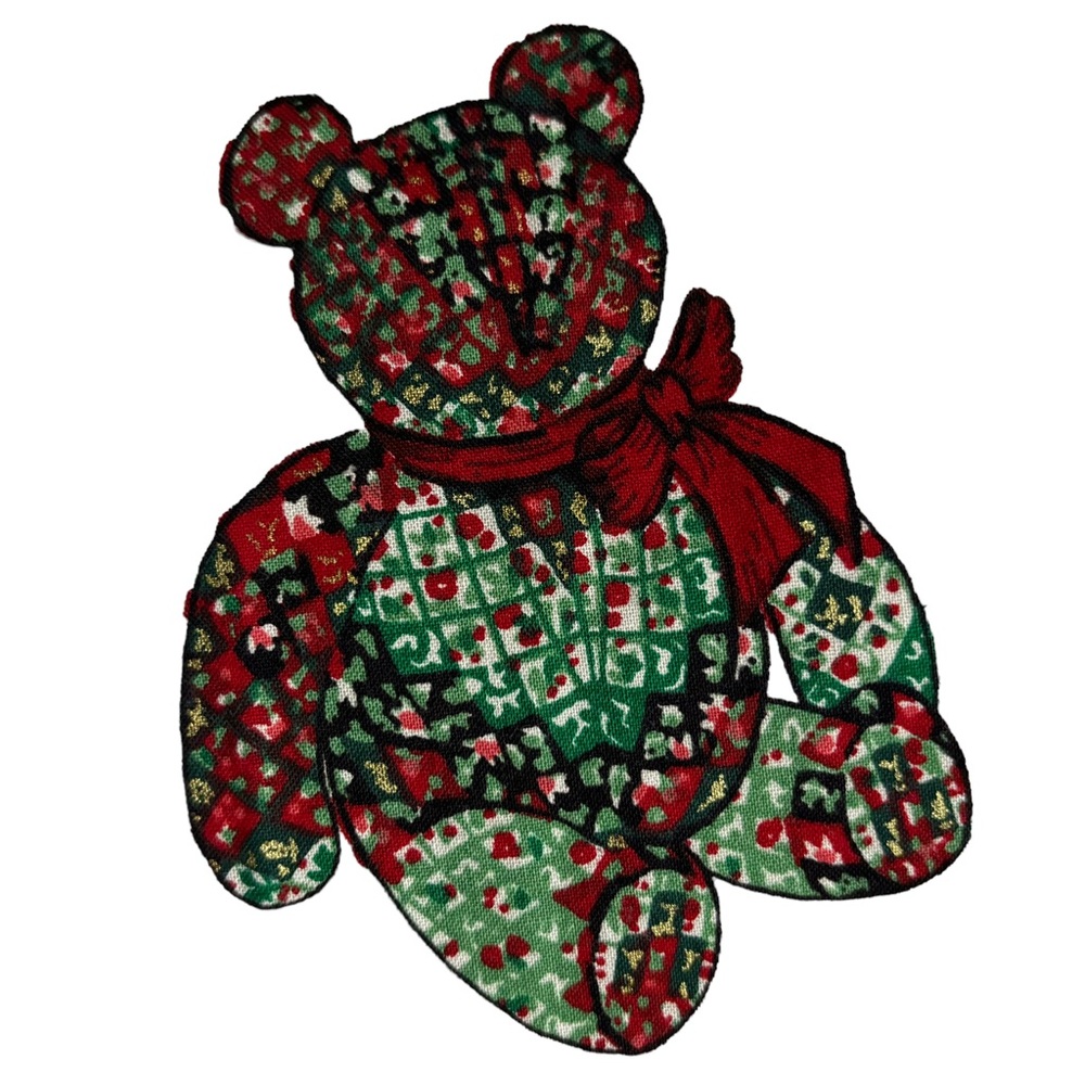 Vtg Patches the Bear sewing panel pattern springs industries NWOT Xmas gift bear